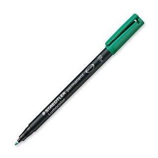 staedtler marcador lumocolor permanente punta fina 0,6mm. verde staedtler 318-5  pack: 10 unidades