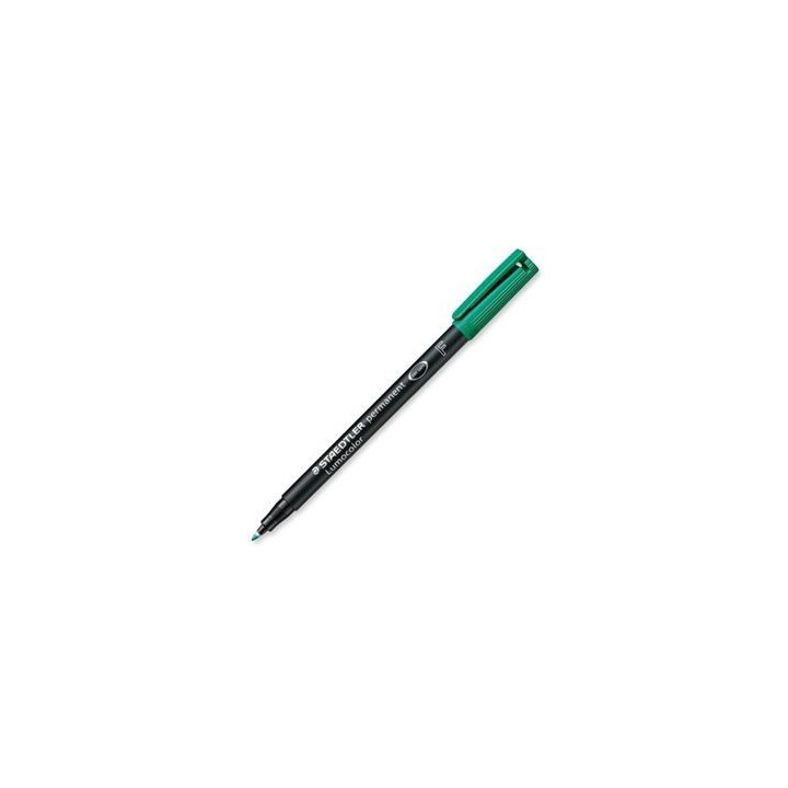 staedtler marcador lumocolor permanente punta fina 0,6mm. verde staedtler 318-5  pack: 10 unidades