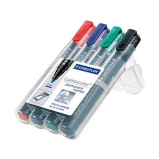 staedtler estuche 4 marcadores permanentes lumocolor 352 trazo 2mm. surtidos staedtler 352 wp4