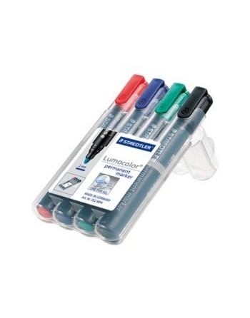 staedtler estuche 4 marcadores permanentes lumocolor 352 trazo 2mm. surtidos staedtler 352 wp4