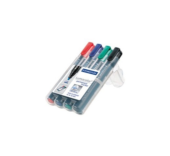 staedtler estuche 4 marcadores permanentes lumocolor 352 trazo 2mm. surtidos staedtler 352 wp4