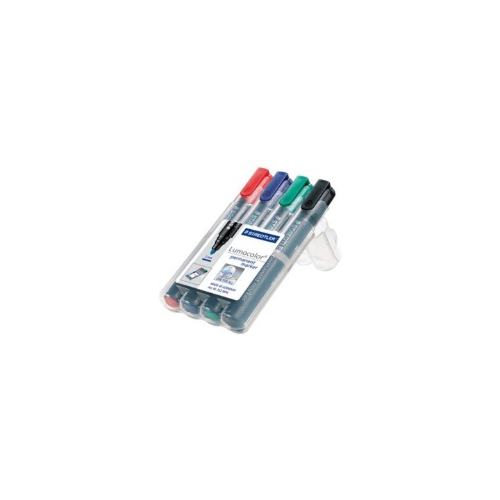 staedtler estuche 4 marcadores permanentes lumocolor 352 trazo 2mm. surtidos staedtler 352 wp4