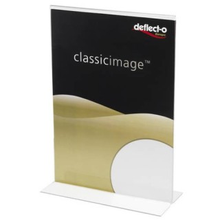 deflecto expositor de sobremesa en forma t a 2 caras poliestireno a6 vertical deflecto 684301