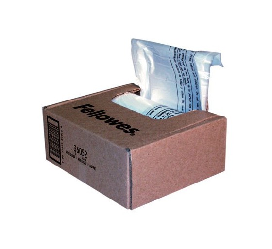 fellowes pack 100 bolsas residuos para destructora 28 litros fellowes 36052