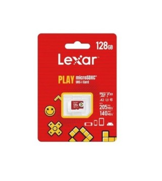 lexar lexar 128gb play microsdxc uhs i cards, up to 205mb/s read, 140mb/s write, c10 a2 v30 u3