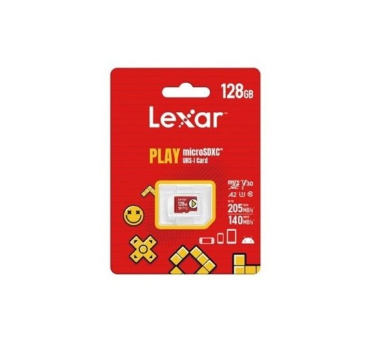 lexar lexar 128gb play microsdxc uhs i cards, up to 205mb/s read, 140mb/s write, c10 a2 v30 u3