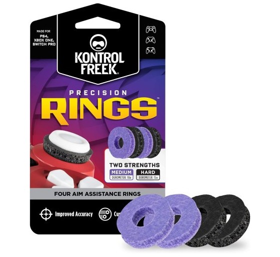 nzxt accesorio gamepad kontrolfreek by steelseries precision rings black/purple 4005 bp