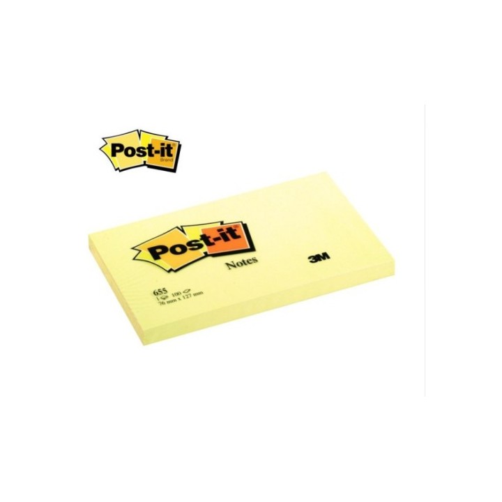 post it bloc 100 hojas notas adhesivas 76x127mm canary yellow 6830 cy w10 post it 7100317839
