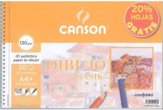 canson album espiral microperforado promo 23x32,5 20h dibujo basik recuadro 130g 20% hojas gratis gu