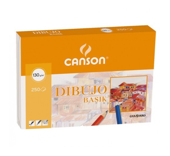canson paquete 250 hojas basik 130g a4 guarro canson c200401405