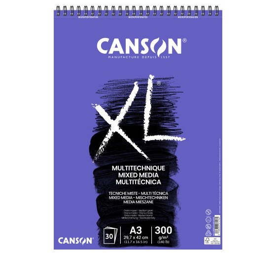 canson canson xl mix media bloc de hojas de papel para bellas artes 30 hojas  pack  5 unidades