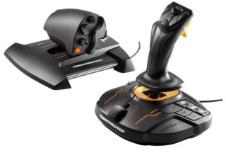thrustmaster thrustmaster t 16000m fcs hotas negro, naranja usb palanca de mando analogico/digital m