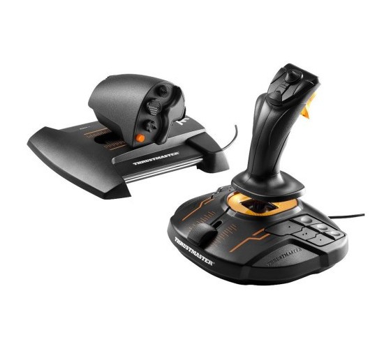 thrustmaster thrustmaster t 16000m fcs hotas negro, naranja usb palanca de mando analogico/digital m