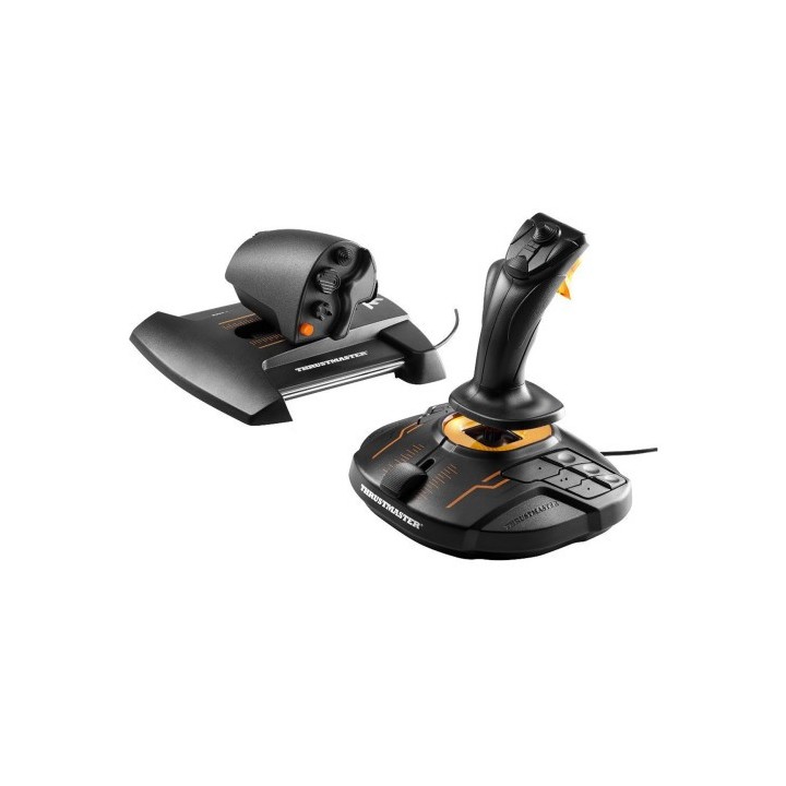 thrustmaster thrustmaster t 16000m fcs hotas negro, naranja usb palanca de mando analogico/digital m