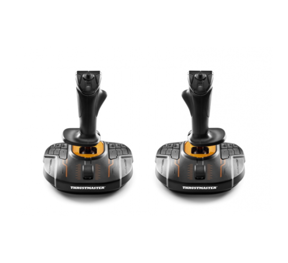 thrustmaster thrustmaster t.16000m fcs space sim duo negro, naranja usb palanca de mando analogico/d