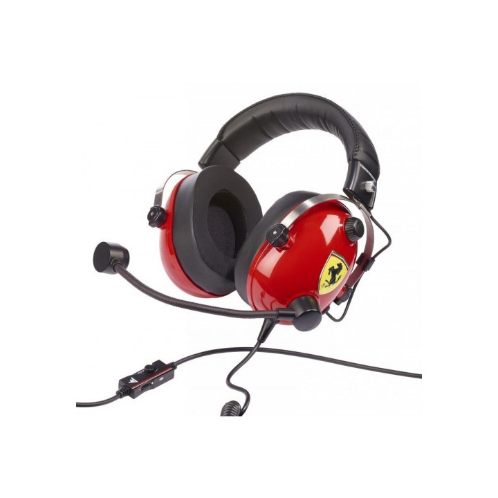 thrustmaster thrustmaster t.racing auriculares diadema conector de 3,5 mm negro, rojo, acero inoxida