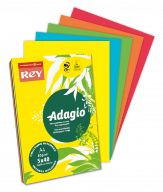 adagio paquete 500h papel 80gr a4 azul intenso adagio 40002489  pack  5 unidades