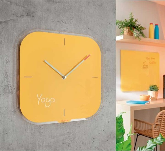 reloj pared leitz cosy amarillo 90170019