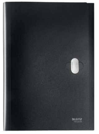 leitz carpeta polipropileno acordeon 5 posiciones+bolsillo frontal broche giratorio a4 recycle negro