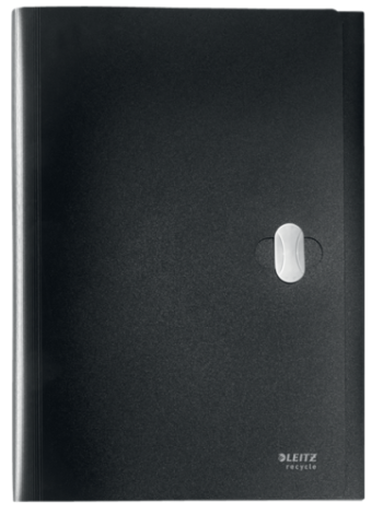 leitz carpeta polipropileno acordeon 5 posiciones+bolsillo frontal broche giratorio a4 recycle negro