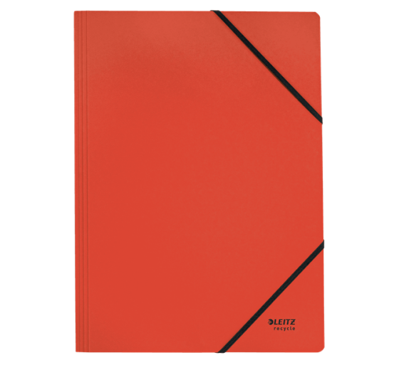 leitz carpeta de carton con gomas y sin solapas a4 recycle 100% rojo leitz 39080025