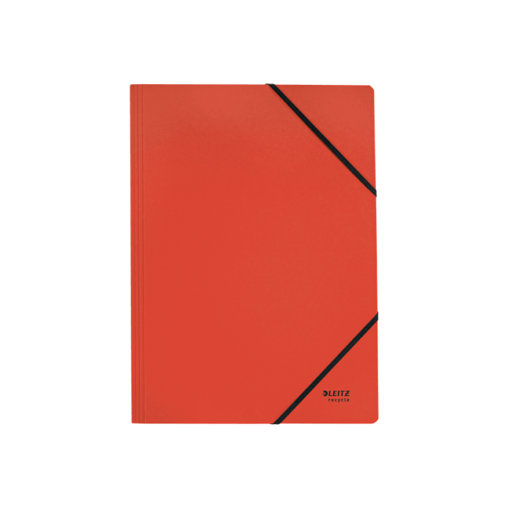 leitz carpeta de carton con gomas y sin solapas a4 recycle 100% rojo leitz 39080025