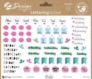 avery sobre con 2 hojas 76x120mm y 132 pegatinas dias de la semana avery 54542