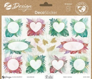 avery sobre con 2 hojas 76x120mm y 30 pegatinas fondo jardin avery 54564