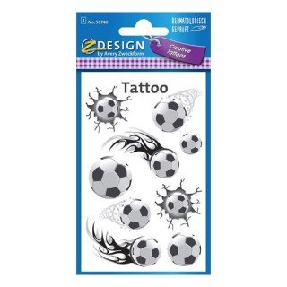 avery sobre con 1 hoja 76x120mm y 9 pegatinas tatoo balones avery 56740
