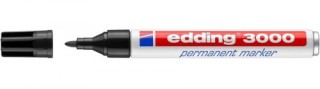 edding marcador permanente punta redonda 1.5 3mm 3000 negro edding 3000 01  pack  10 unidades