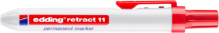 edding marcador permanente retractil punta redonda trazo 1,5 3 mm. color rojo edding 11 02  pack  10