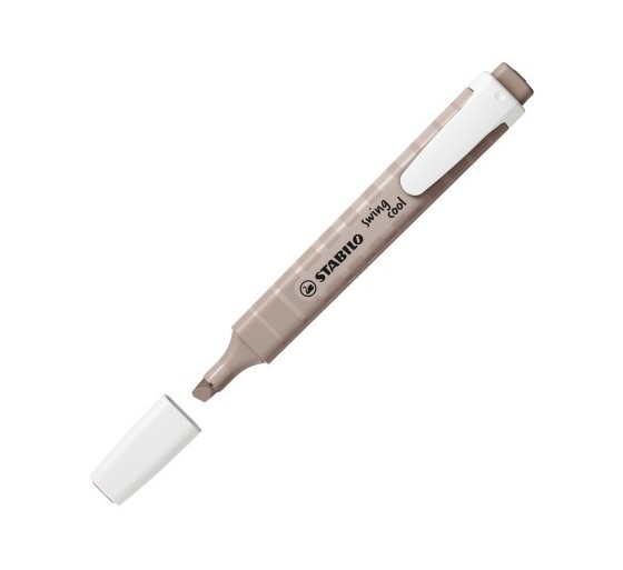 stabilo marcador fluorescente swing cool nature trazo 1/4mm. gris calido stabilo 275/193  pack  10 u