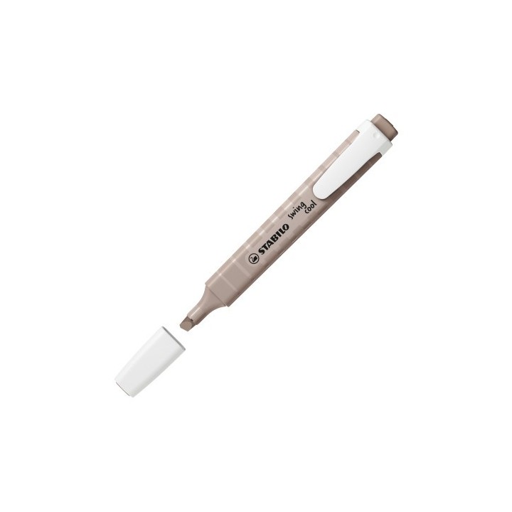 stabilo marcador fluorescente swing cool nature trazo 1/4mm. gris calido stabilo 275/193  pack  10 u
