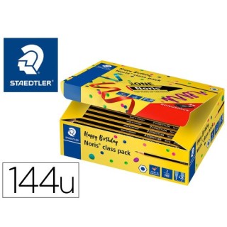 staedtler caja 144 lapices grafito big pack noris 120 2 + regalo 3 afilalapices plastico staedtler 1