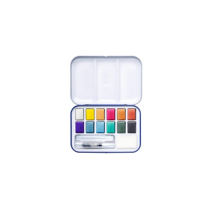 staedtler estuche metalico acuarelas 12 colores metalizados staedtler 888m m12 c