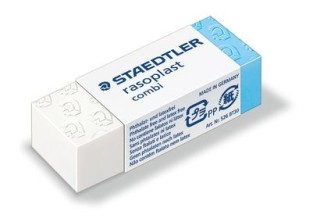 staedtler goma de borrar combi rasoplast   42x19x13 mm  staedtler 526 bt30  pack  30 unidades