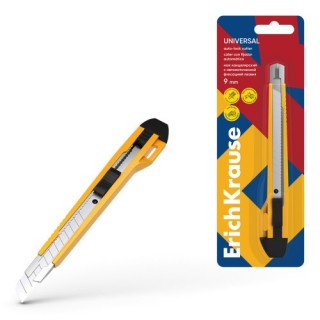 erich krause blister cutter ancho 18mm guia metalica y autobloqueo abs amarillo erich krause 19149