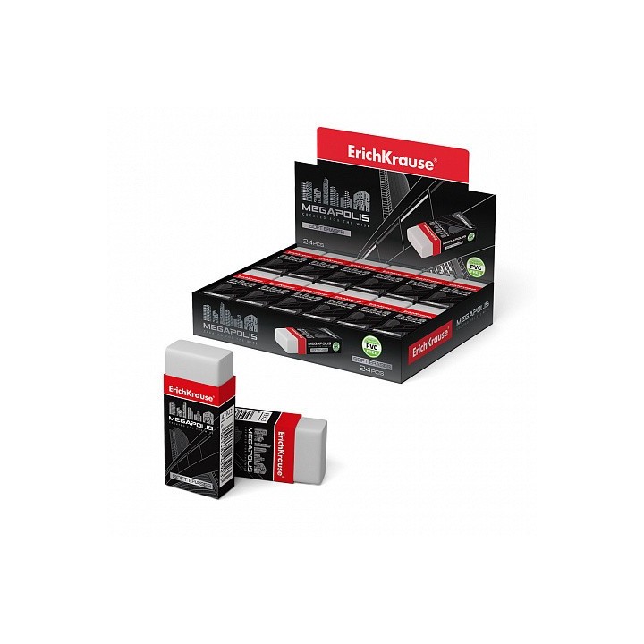 erich krause goma megapolis erich krause 43923  pack  24 unidades