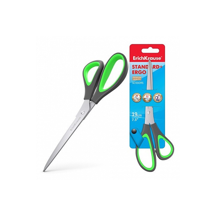 erich krause blister tijera standard+ ergo, 19 cm erich krause 44886