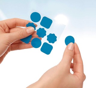 bl. 9 almohadillas tesa tack adh. azul