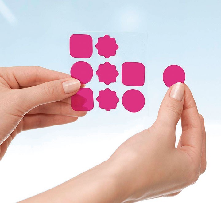 bl. 9 almohadillas tesa tack adh. rosa