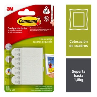3m command blister tiras adhesivas pequenas para cuadros hasta 1,8kg command 17202 3m 7100127222