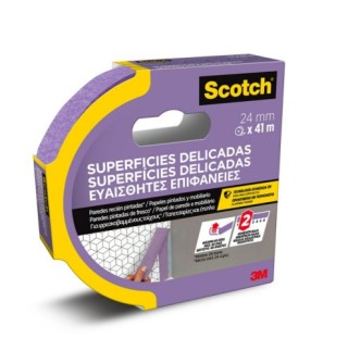 scotch rollo cinta adhesiva de enmascarar pintor superficies delicadas 24mm x 41m scotch 7100324370