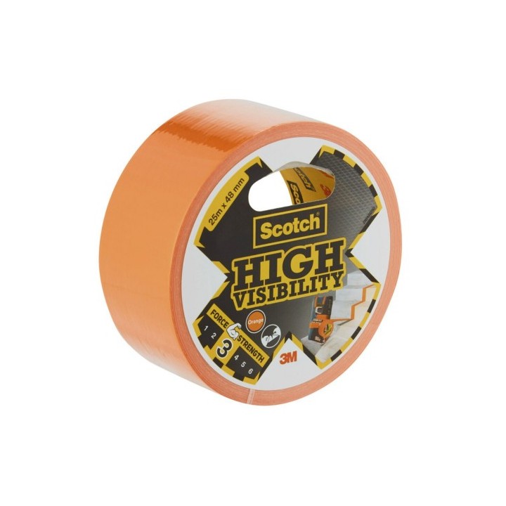 scotch rollo cinta americana high visibility 2904 naranja 48mm x 25m scotch 7100205301