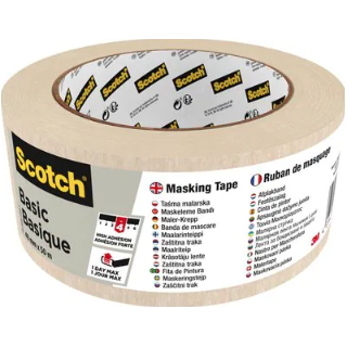 scotch rollo cinta adhesiva de enmascarar pintor basic 48mm x 50m scotch 7100334410