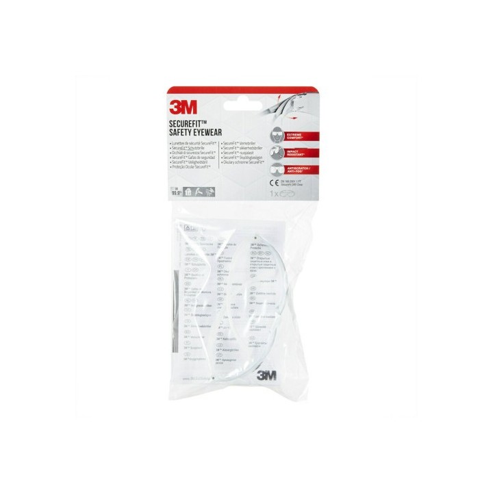 3m command gafas de seguridad incolora antirrayaduras securefit sf200c 1 3m 7100331461