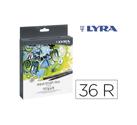 lyra estuche 36 uds lyra aqua brush duo  lyra l6521360