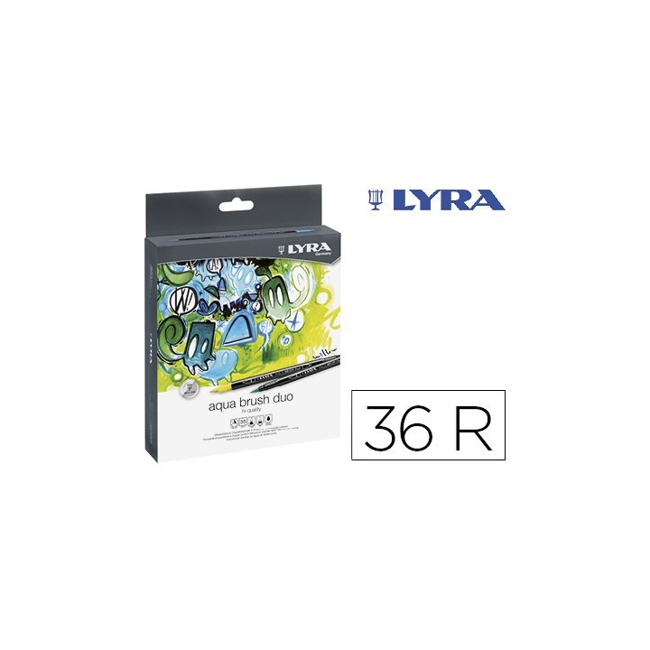 lyra estuche 36 uds lyra aqua brush duo  lyra l6521360