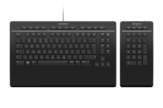 3dconnexion 3dconnexion keyboard pro with numpad teclado oficina usb + rf wireless + bluetooth qwert