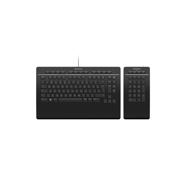 3dconnexion 3dconnexion keyboard pro with numpad teclado oficina usb + rf wireless + bluetooth qwert